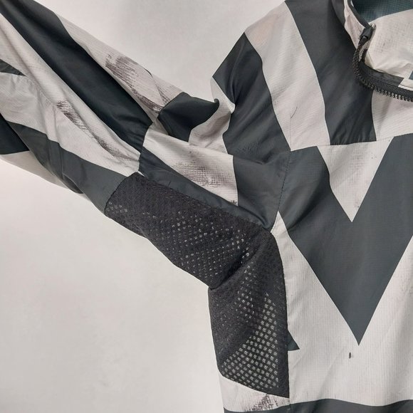 Adidas TERREX Jacket Men Small Black Gray Windbreaker Full Zip Hood Lightweight - Picture 5 of 12